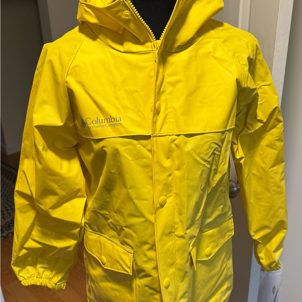 Columbia Kids Yellow Rain Jacket